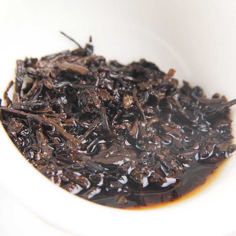 HelloYoung Long Yuan No. Pu'er Ripe Tea Cake Ancient Tree Yunnan Seven Seeds Cake 380g/cake
