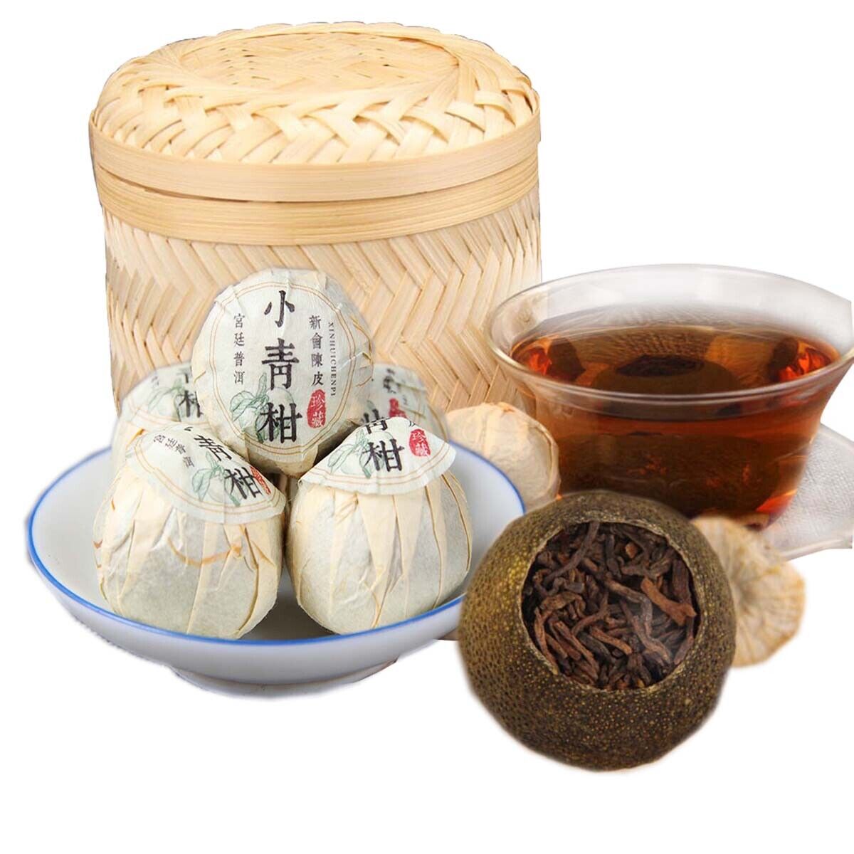 Puerh Tea Orange  Peel Ripe Puerh Tea Small Green Mandarin Shu Cha Barrel  250g Secondary image