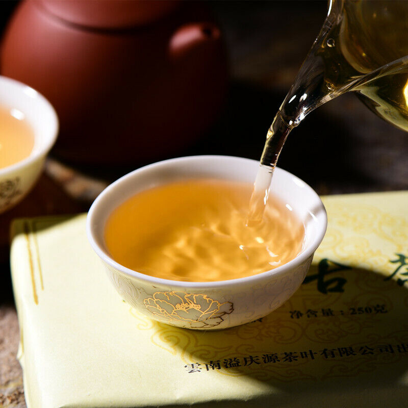 HelloYoung Ancient Tree Pu'er Green Tea Brick Health Care Premium 250g Yunnan Pu-Erh Tea