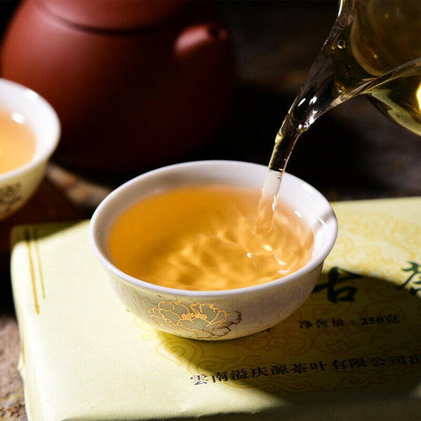 HelloYoung Ancient Tree Pu'er Green Tea Brick Health Care Premium 250g Yunnan Pu-Erh Tea