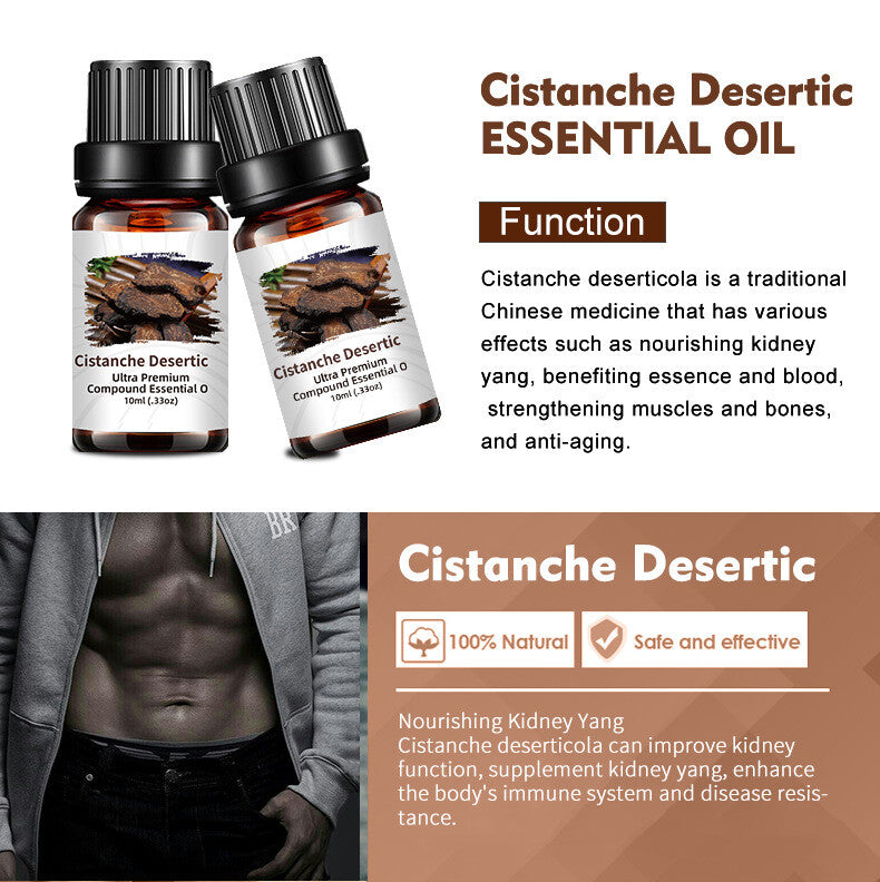 10ml Cistanche Deserticola Men's Health Care Massage Oil, Herbal Essential Oil