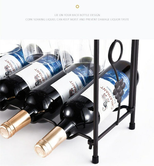Creative Retro Wine Racks Multifunctional Kitchen Bar Decoration Bottle Holders