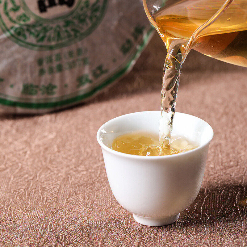 HelloYoung Puerh Tea Cake Menghai Icelandic Ancient Tree Tea 357g Pu'er Raw Tea Secondary image