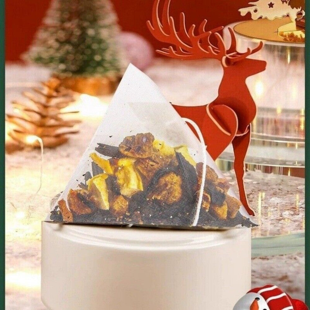 Apple Cinnamon Black Tea Bags Winter Spiced Hot Drink Fruit Infused Wine Tea