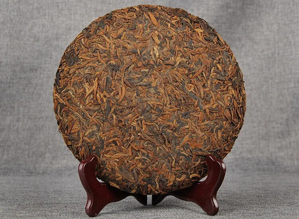 Yunnan Tea King Golden Cake Ripe Puerh Compressed Cake 357g Qizi Cake Tea