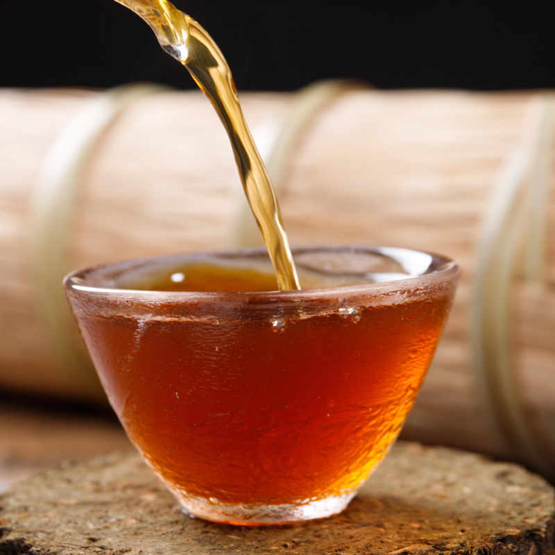 HelloYoung 150g Black Tea Cake Hunan Anhua Black Tea Flower Roll Hundred Thousand Liang Tea