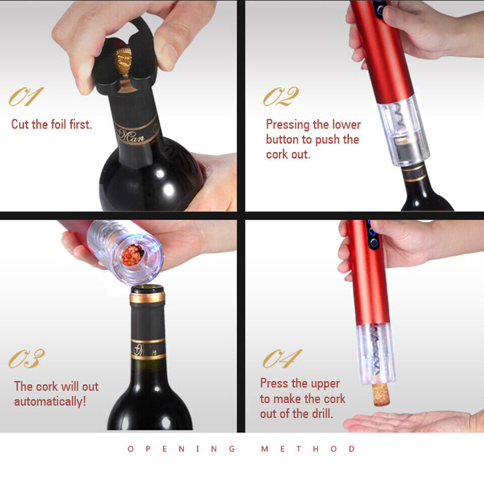Wine Bottle Opener Aluminum Alloy Electric Wine Corkscrew Automatic Accessories