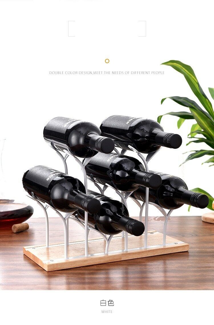 Artwork Figurine Creative Bottle Holders New Metal Wine Rack Modern Crafts Gift