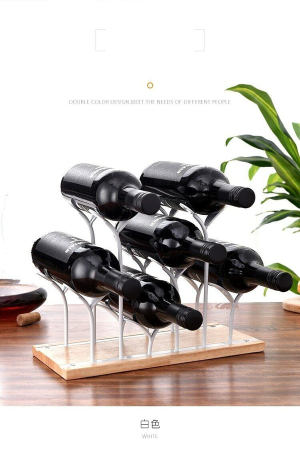 Artwork Figurine Creative Bottle Holders New Metal Wine Rack Modern Crafts Gift