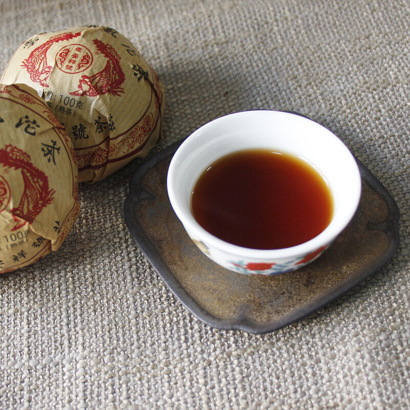 HelloYoung 100g Yunnan Phoenix Tuocha Pu'er ripe tea Golden Bud Tuo black tea leaves