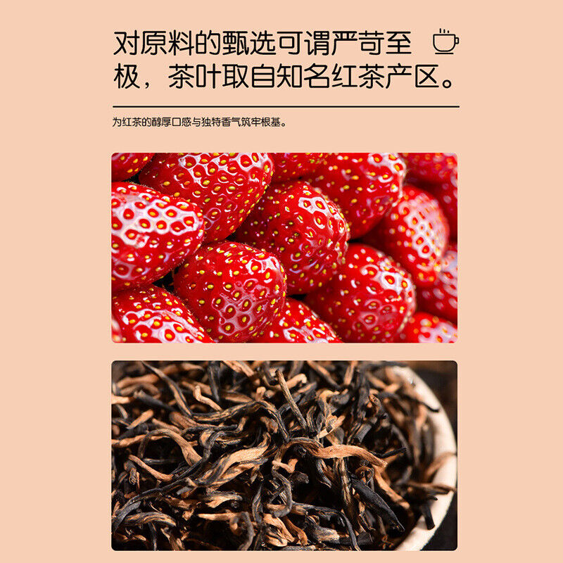Strawberry Black Tea Pyramid Bags for Cold Brew Fruit Wellness Tea