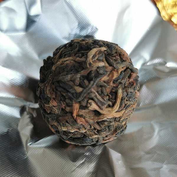 HelloYoung Dragon Pearl Ancient Tree Ripe Tea 500g Dragon Pearl Puerh Loose Tea Golden Bud