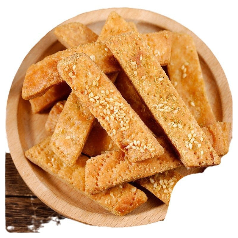 Handmade Spicy Cumin Naan Crisps Sesame Naan Fried Naan Bites Snack