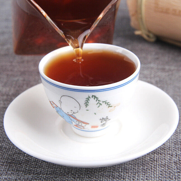 HelloYoung 500g Aged Old Banzhang Ancient Tree Tea Leaves Yunnan Pu'er Ripe Tea Column