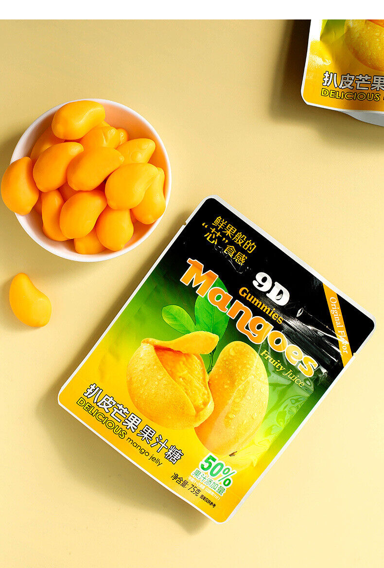 Peel Mango Gummy Candy - 9D Mango Juice Gummy, Mango Peel Candy