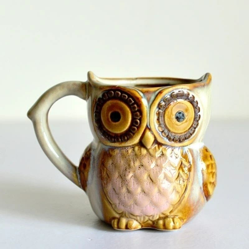 300ml Owl Cartoon Cup Milk Tea Mug Cups Mug Home Office Drinkware Coffee Ceramic Secondary image