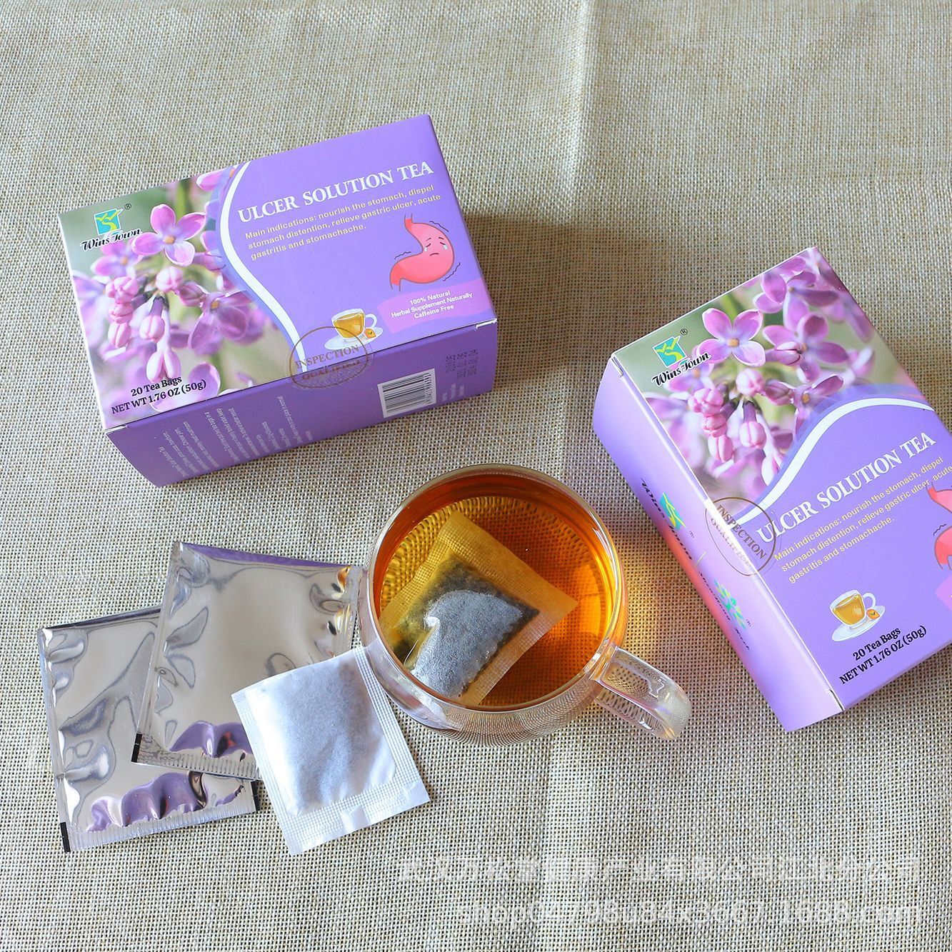 Ulcer Solution Tea Relieve Pain Gastric Protecting Herbal Tea 50g Main image