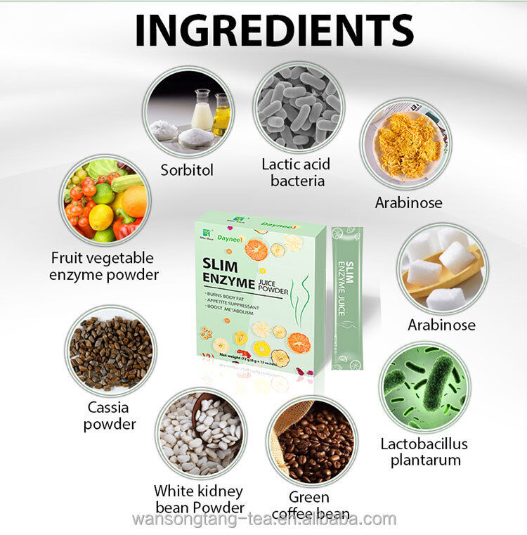 Enzyme Juice Weight Loss Fruit Juice Powder Diet Intermittent 6g*12bags