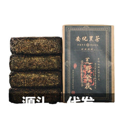 HelloYoung 1kg Black Tea Hunan Anhua Black Tea Golden Flower Fu Brick Tea Tianjian Fu Brick