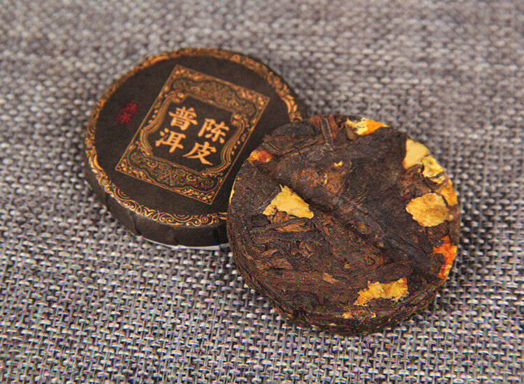 HelloYoung 500g Yunnan Chenpi Pu'er tea cake citrus ripe tea black tea small jade cake
