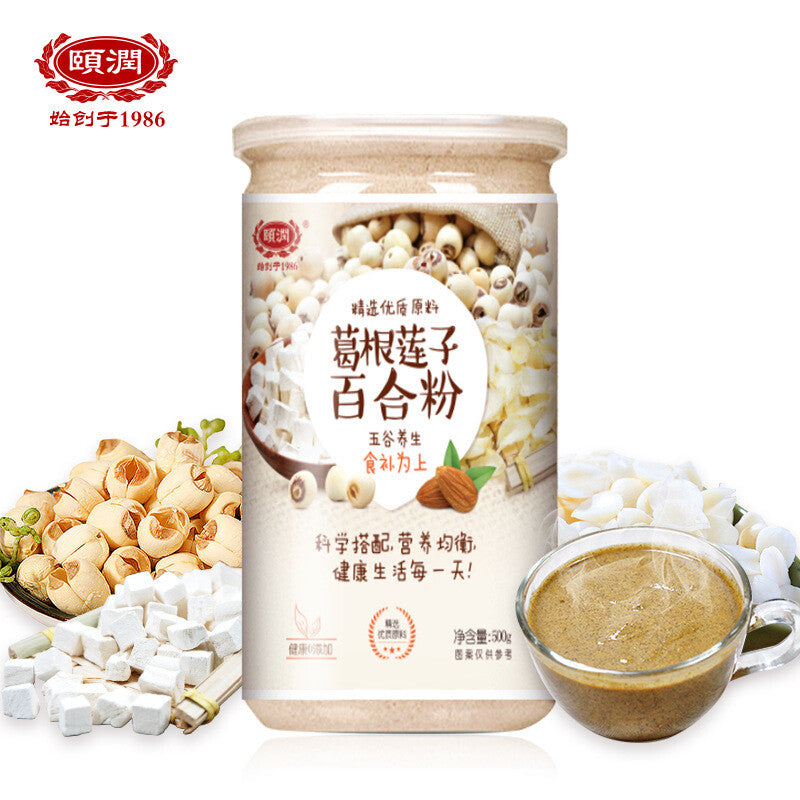 Kudzu Lotus Seed Lily Powder Whole Grains Meal Replacement Breakfast Powder 500G