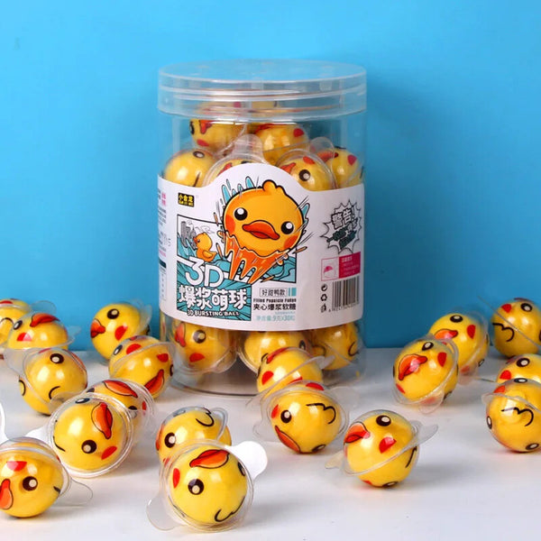 30pcs Fruit Flavored 3D Gummy Ball Candy Spherical Gum Eyeball Gummy Candy