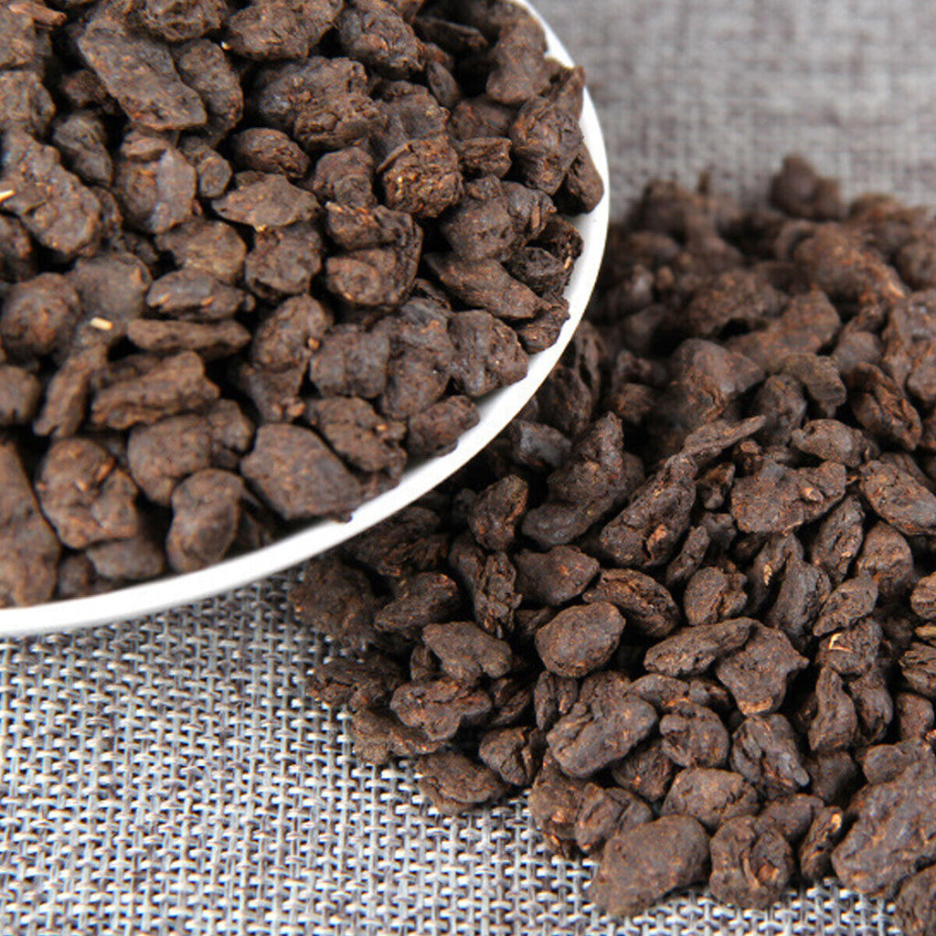 HelloYoung Handmade Bamboo Basket Yunnan Ripe Pu-erh Tea Packing GiftCooked Puerh Tea 500g