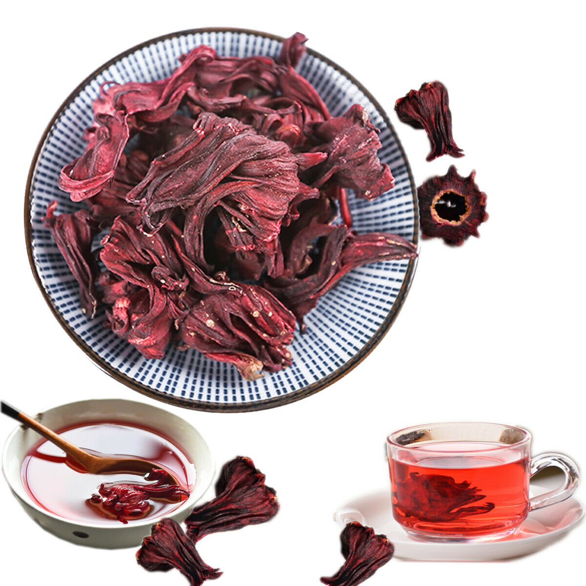 HelloYoung Leaves Sour Plum Soup Rose Dried Flower Tea Roselle Tea Rose Luoshen Flower Tea Secondary image