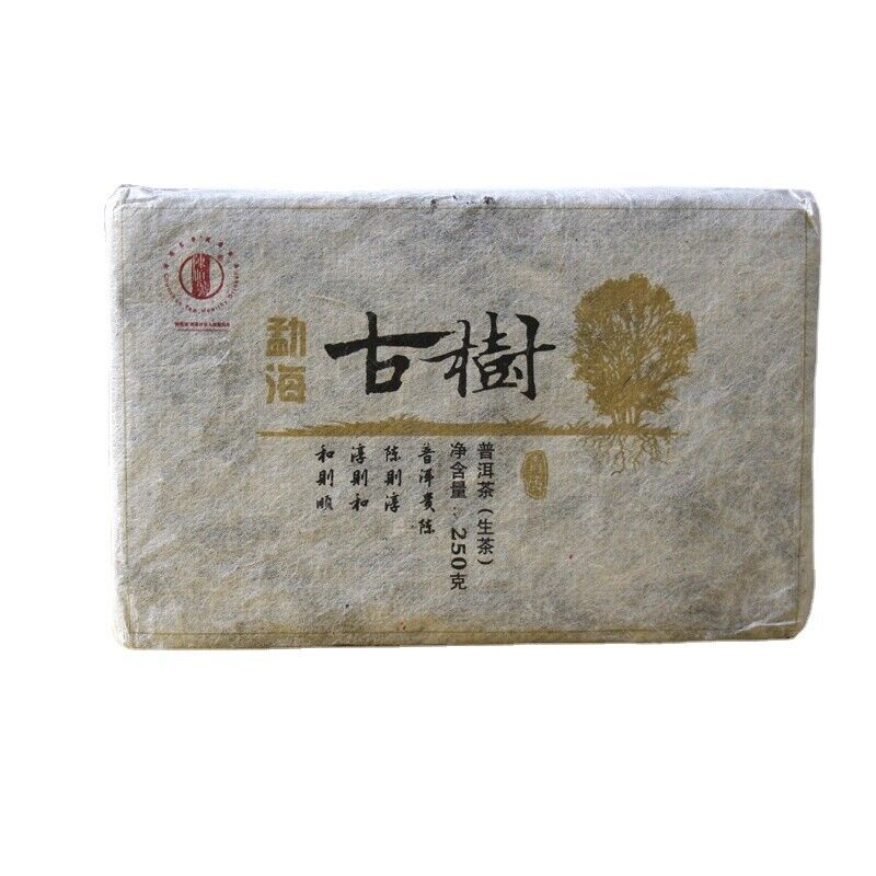 HelloYoung 250g Yunnan Pu'er Tea Menghai Ancient Brick Tea Bada Mountain Jiao Mu Aged Pu'er