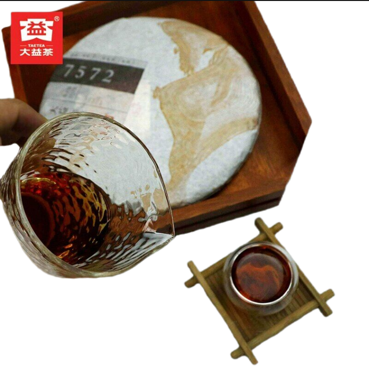 HelloYoung 100% Authentic Ripe Puerh Tea Health Care 357g TAETEA Dayi 7572 Shu Puer Chinese Secondary image