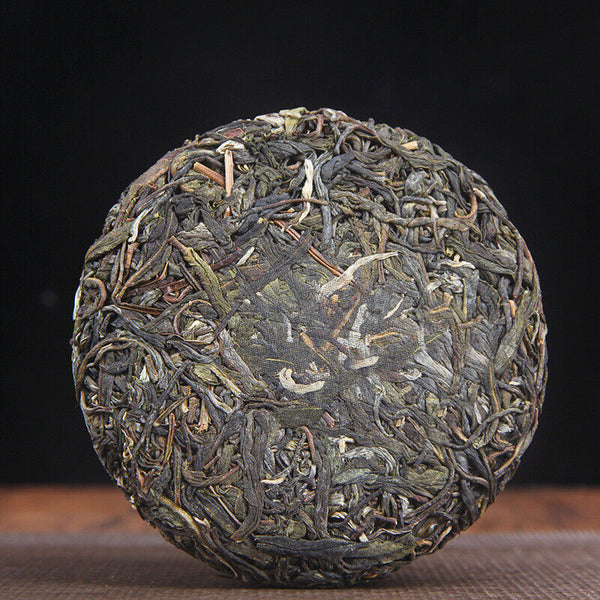 HelloYoung 100g Yunnan Menghai He Kai Sun Green Pu-erh Raw Tea Cake Seven Seed Cake Tea