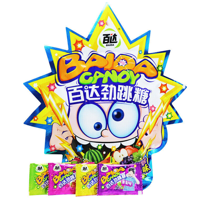 Baidajin Popping Candy Mixed Flavor Creative Candy Snacks百达劲跳糖劲跳棒糖混合味