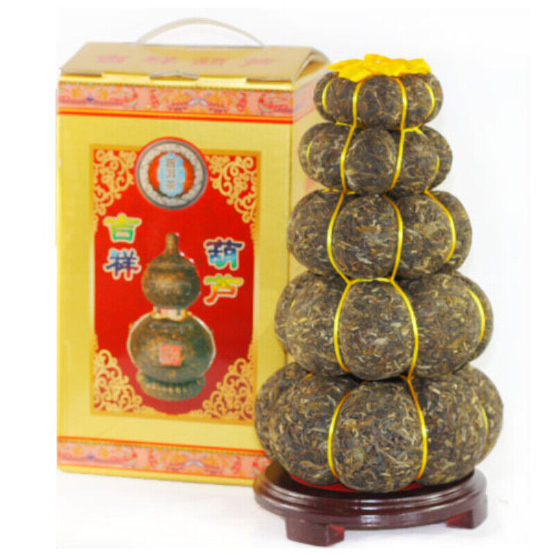 HelloYoung 5 Layers Pumpkin Gourd Type Craft Pu'er Gift Tea Yunnan Pu-erh Green Tea3000g