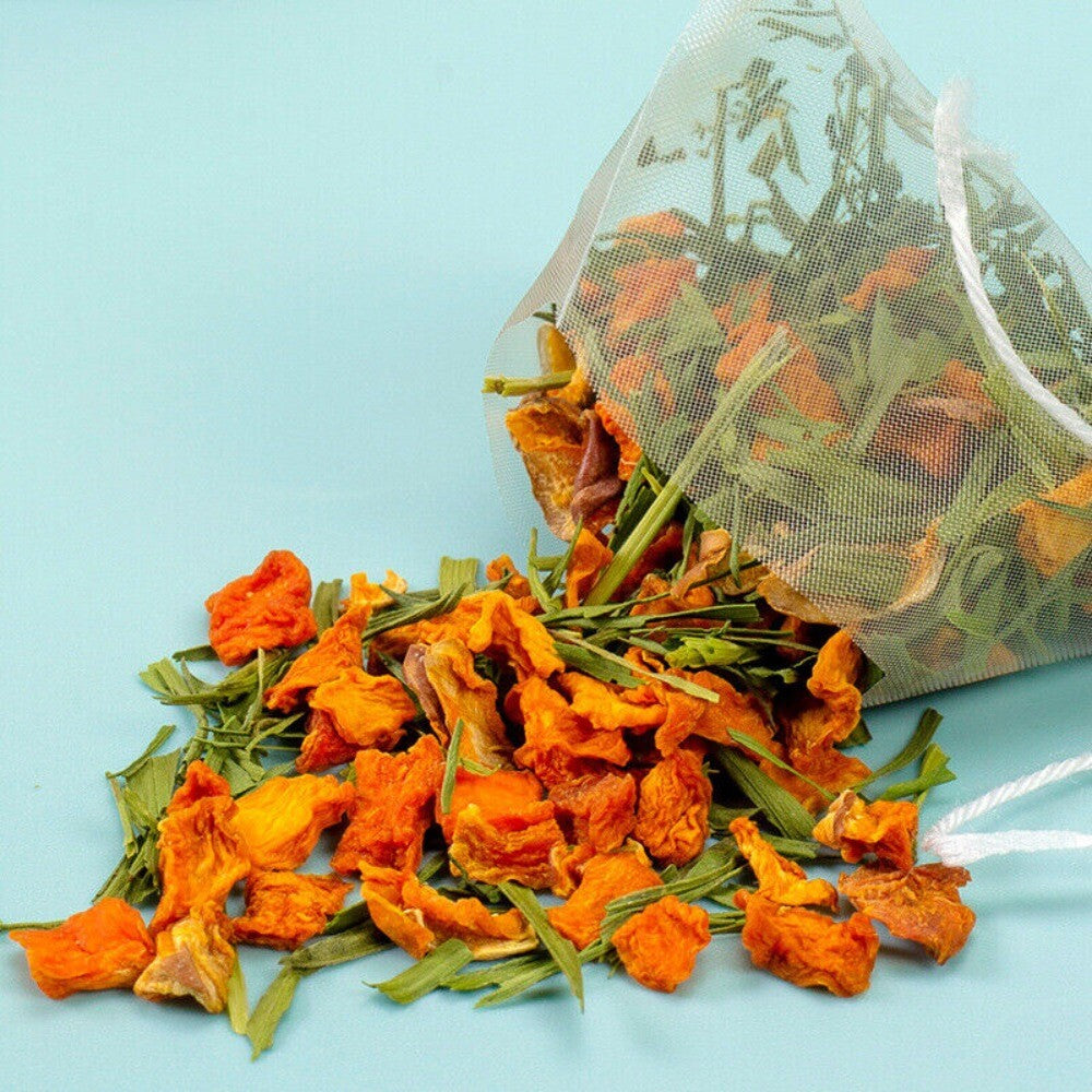Pumpkin Bamboo Leaf Herbal Tea Pyramid Bags Floral Health Support Blend Secondary image