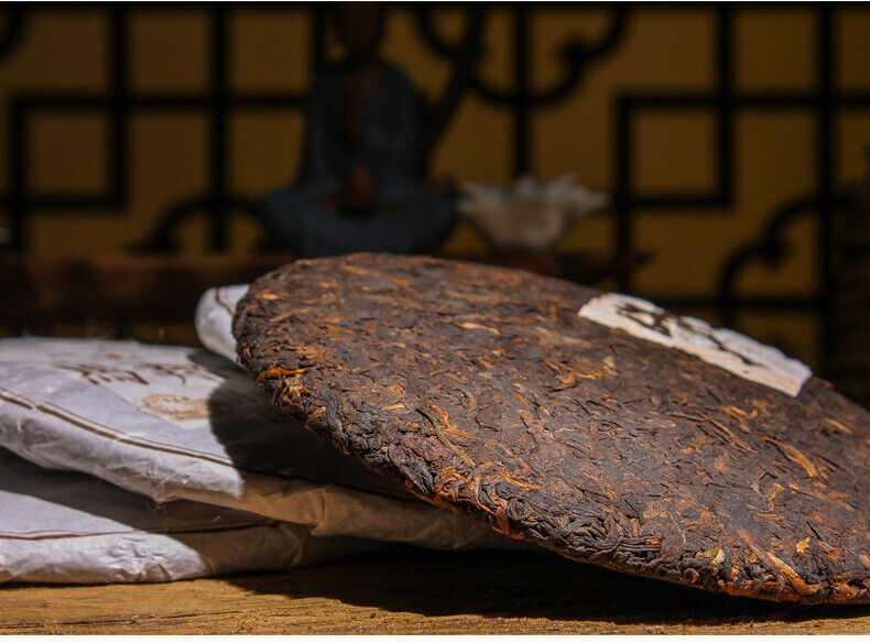 HelloYoung 357g Yunnan Pu'er Ripe Tea Cake Tea Ma Bang Gong Cakes Aged Pu'er Tea Cake