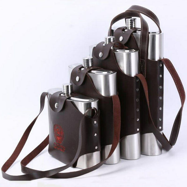 Alcohol Bottle Belt Case Stainless Steel Hip Flask Liquor Whisky Portable Pocket