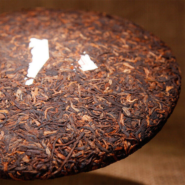 Pu'er Ripe Tea Menghai Jinya Yunnan Qizi Cake Tea Pu'er Ripe Tea 357g