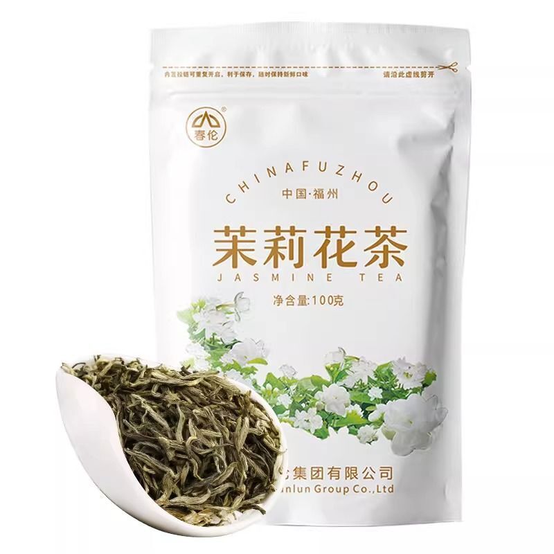 Jasmine Green Tea 100g Seasonal Fresh Strong Flavor Loose Leaf from Fuzhou Main image