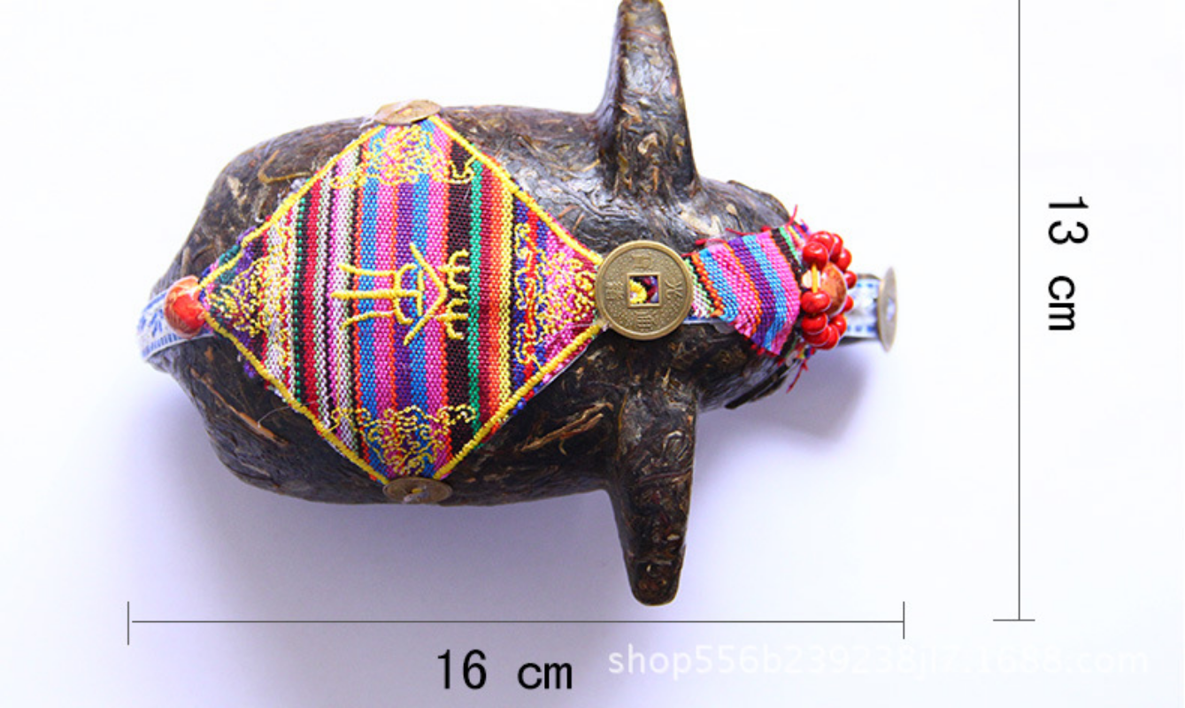 HelloYoung 260g Yunnan Pu'er Raw Tea Ornaments Pu'er Tea Sculpture Ornaments Small Elephant