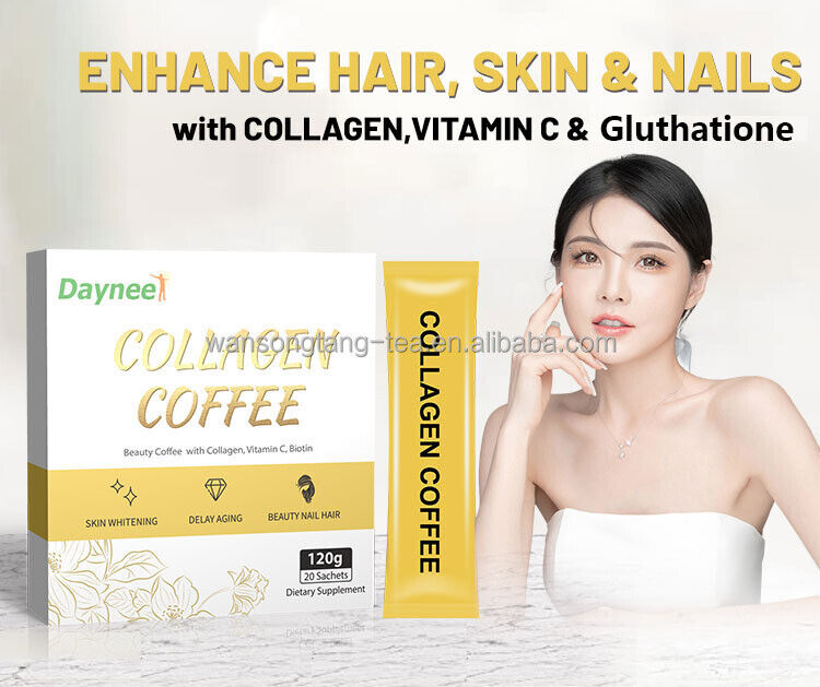 Slimming Coffee with Collagen Skin Whitening Collagen Supplements Tea 6g*20bags