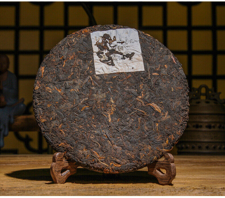 HelloYoung 357g Yunnan Pu'er Ripe Tea Cake Tea Ma Bang Gong Cakes Aged Pu'er Tea Cake
