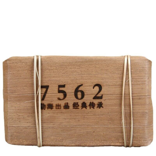 HelloYoung Yunnan Menghai Old Tree Shu Puerh Made By Puer Material 7562 Tea Brick 250g