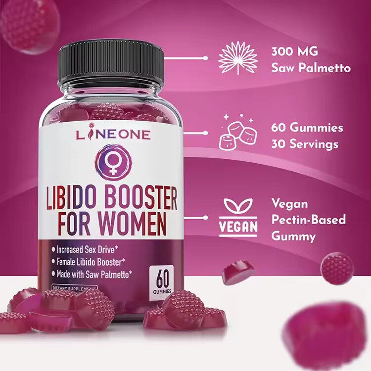 Hormone Balance Female Libido Booster Gummies - Sugar-Free, 60 Chewable Gummies