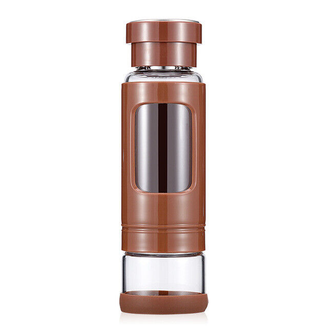 Tea Water Bottle Glass Water Bottle Tea Infuser Portable Heat-resisting 4 Colors