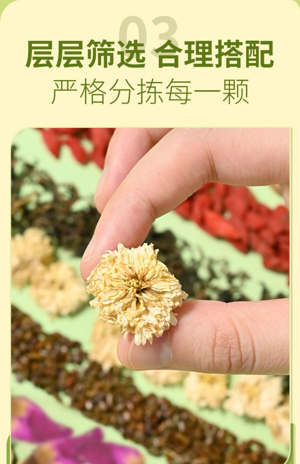 Beijing Tongrentang Chrysanthemum Cassia Seed Dandelion Tea Bag Herbal Tea 160g
