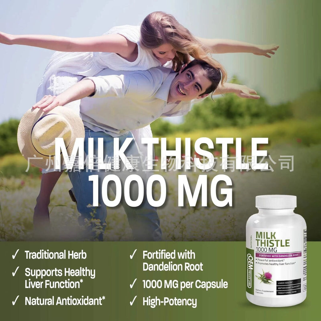 MILK THISTLE CAPSULES Dandelion Root Liver Supplement 120 Capsules