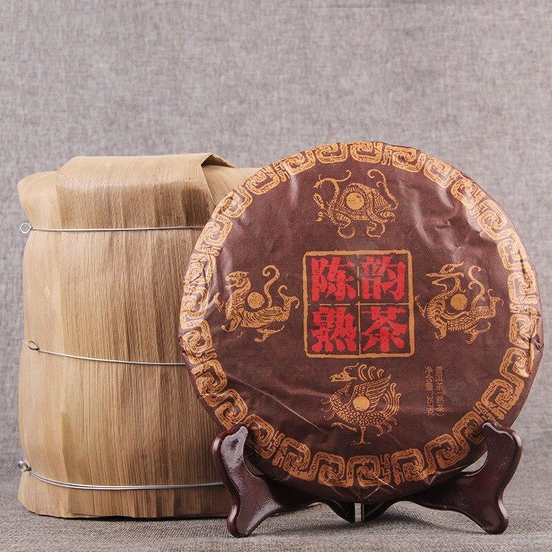 357g Old Ripe Puer Tea,2019 Year Yunnan Menghai Chen Yun Ancient Shu Puer Tea Main image