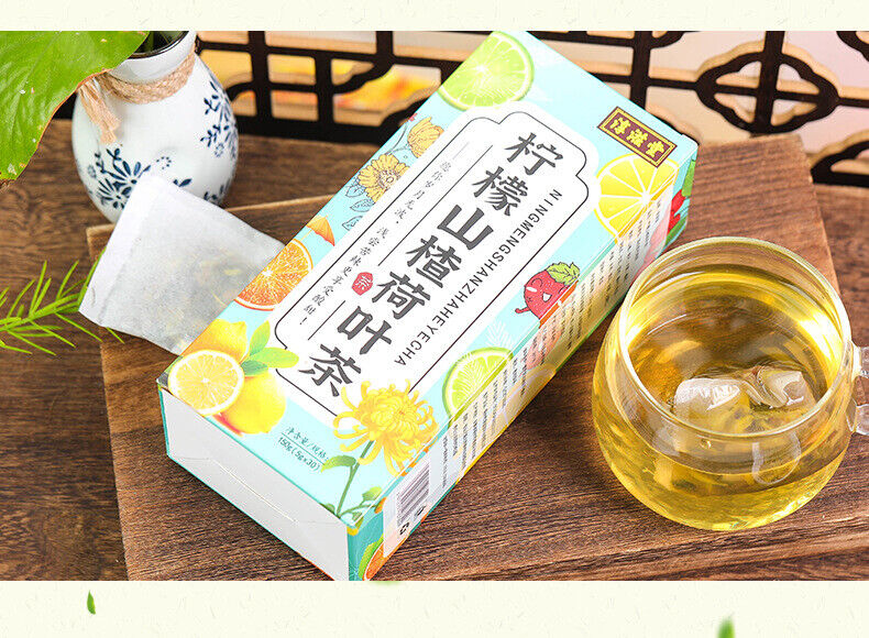 HelloYoung 150G lemon hawthorn lotus leaf tea 16 flavors of tea health non-fat flow tea