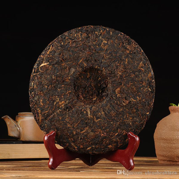 HelloYoung Aged Zhong Cha Green Seal Chinese Pu er Tea Yunnan Cooked Puer Ripe 357g