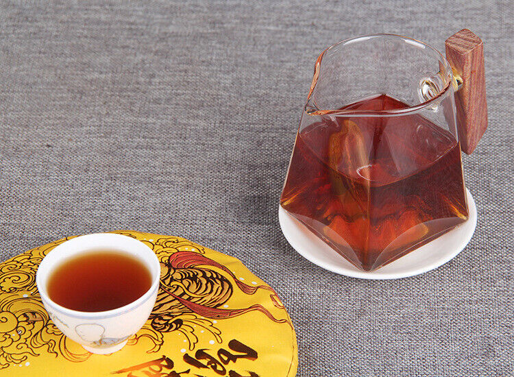 HelloYoung 357g Puerh Ripe Tea Menghai Chenxiang Yunnan Seven Seed Cake Puerh Golden Bud